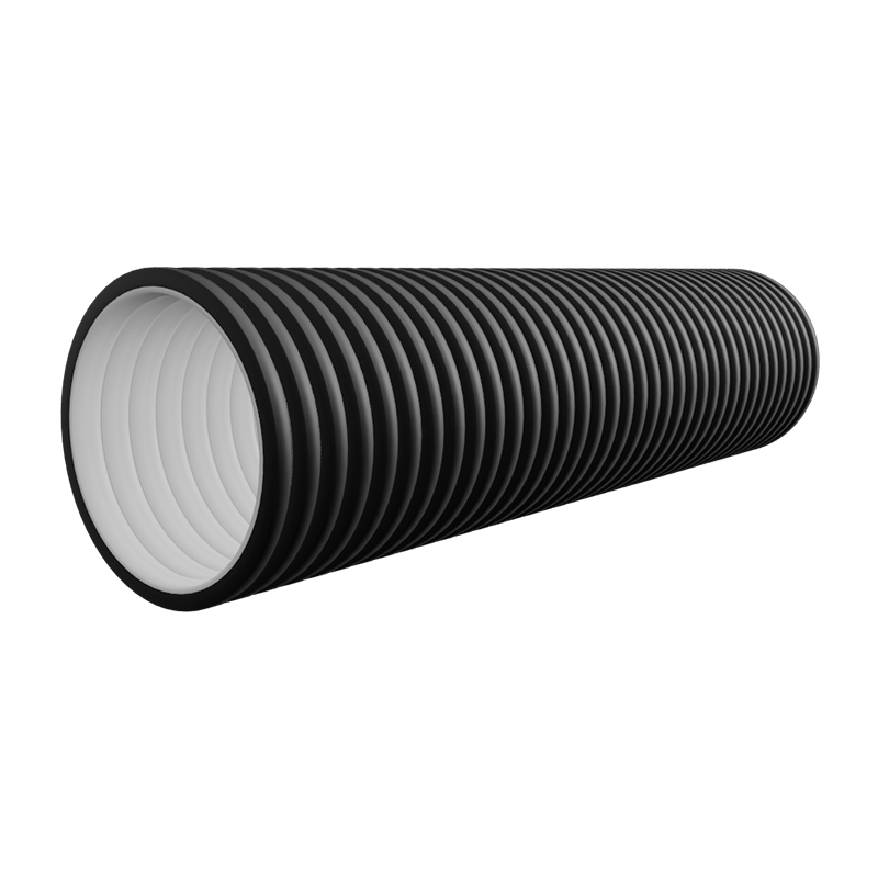 Труба гофрированная двустенная Полимер Ø400 /349 мм 3 м Черный