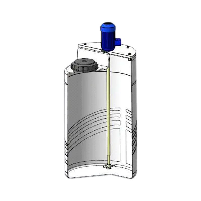 Емкость дозировочная 100 с крышкой с дыхательным клапаном мешалка пропеллерная быстроходная цвет Белый