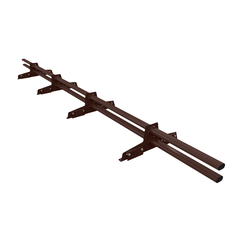 Снегозадержатель трубчатый для фальцевой кровли D-Bork PREMIUM F RAL8017 45x25 мм сечение овальное 3000 мм