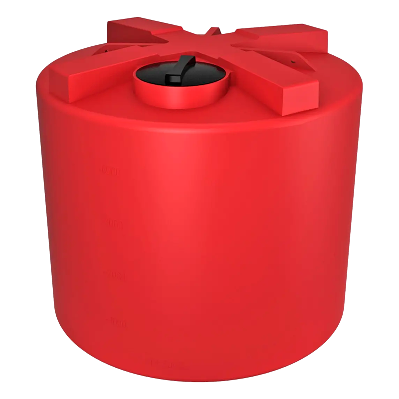 Емкость TH 5000 КАС усиленная с откидной крышкой с дыхательным клапаном цвет Красный