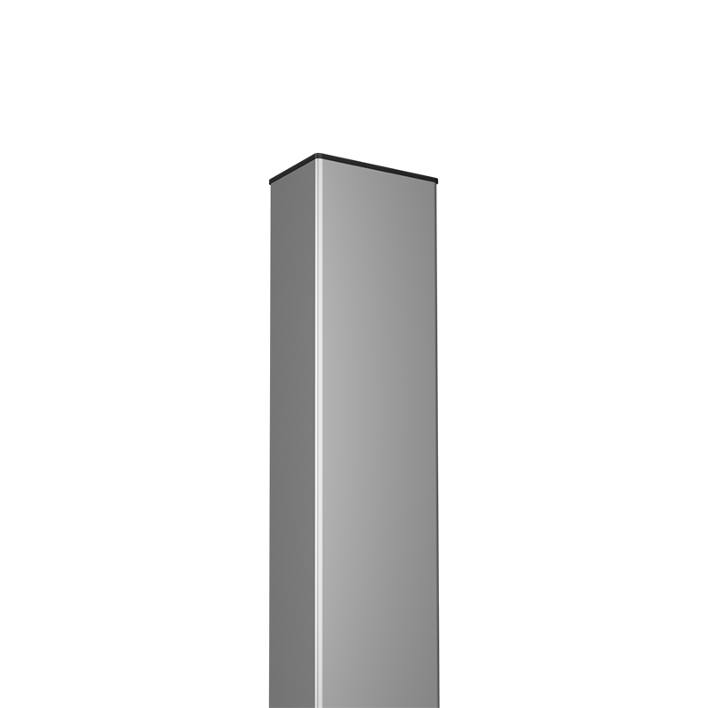 Столб заборный с заглушкой ПВХ Каскад Zn 60x40x2500 мм