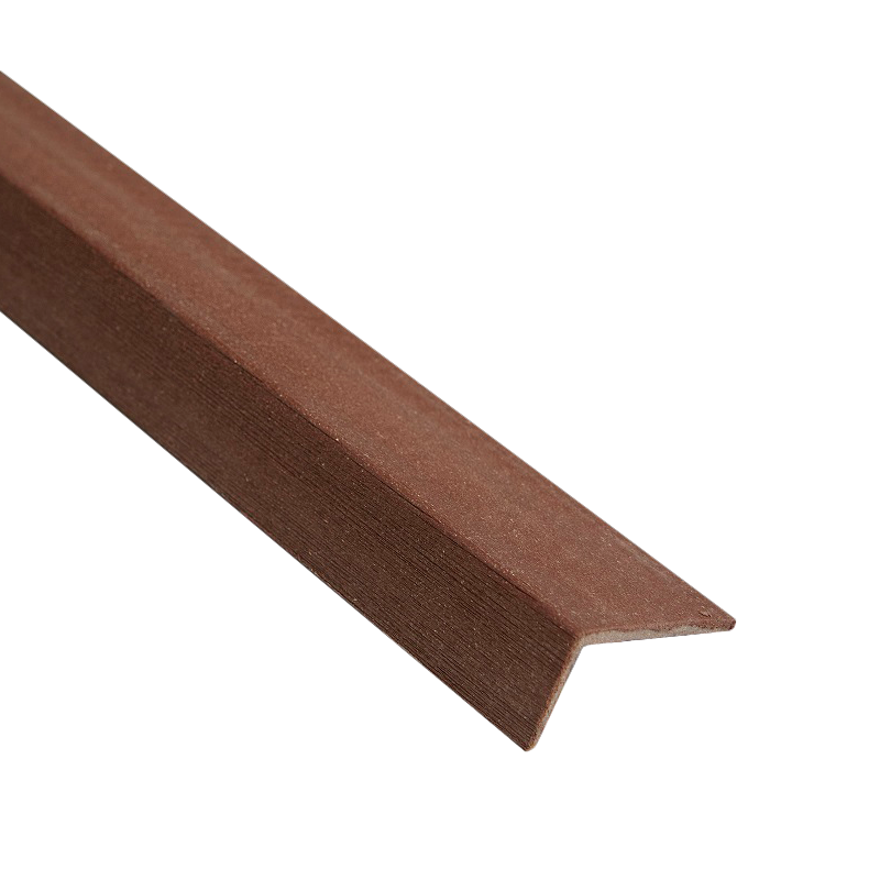 Профиль угловой полнотелый Qiji ДПК под дерево Шоколад, 50x28 3000 мм