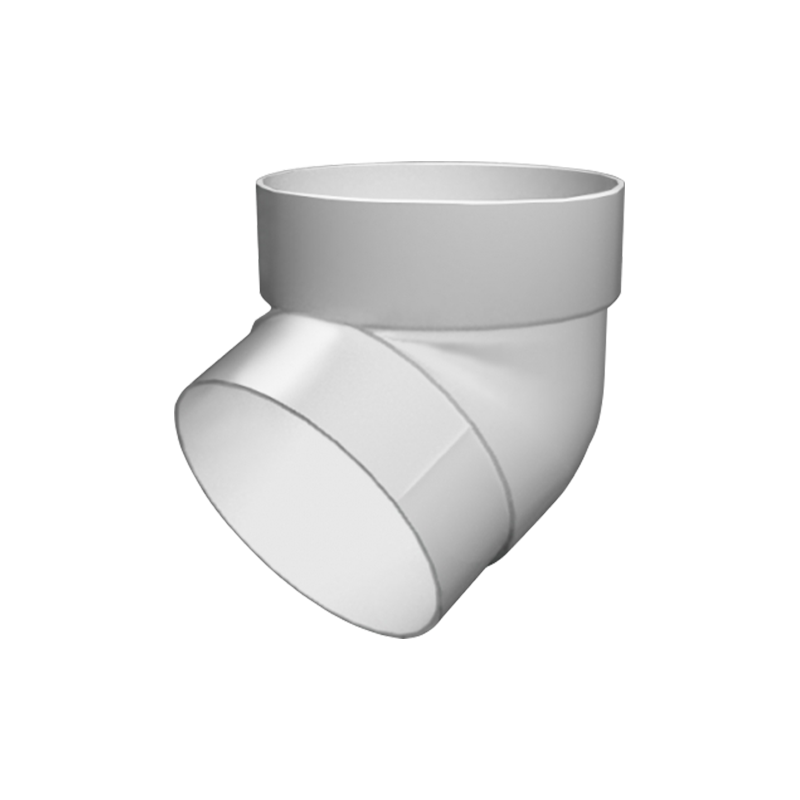 Колено трубы 67° Grand Line ПВХ Система D87 Белый RAL9003