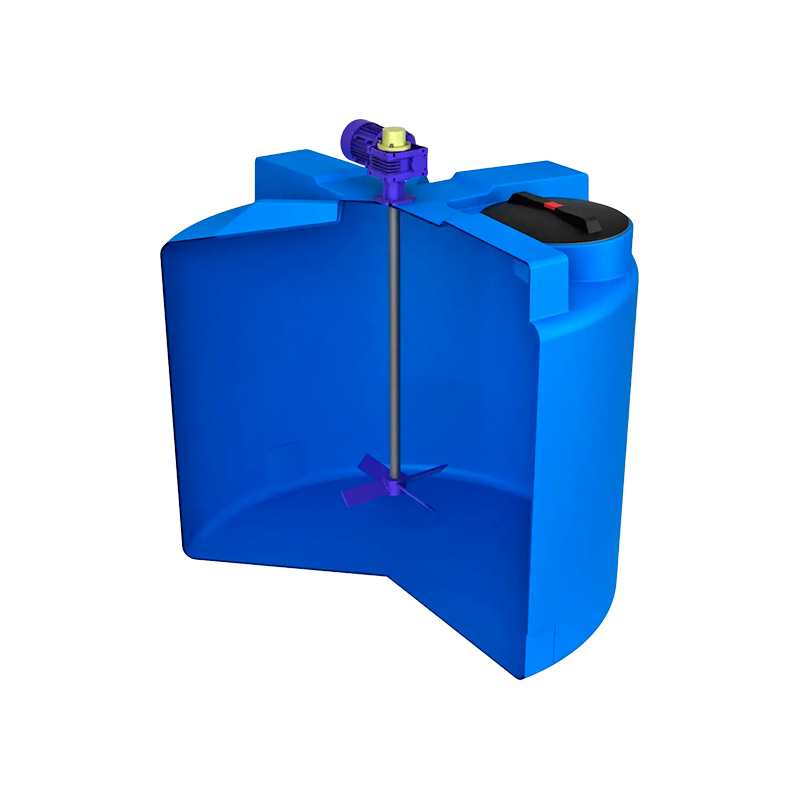 Емкость T 2000 с крышкой с дыхательным клапаном мешалка лопастная тихоходная цвет Синий